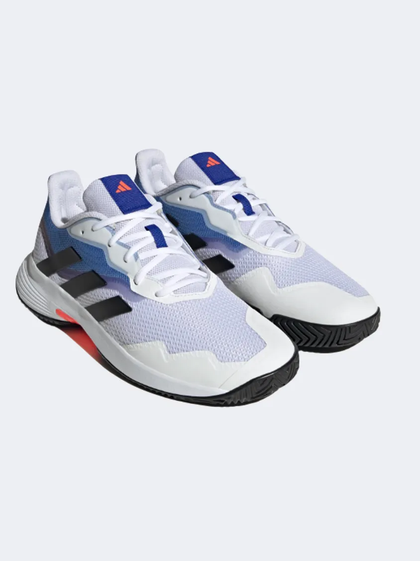 Adidas Courtjam Control Men Tennis Shoes White/Blue/Black