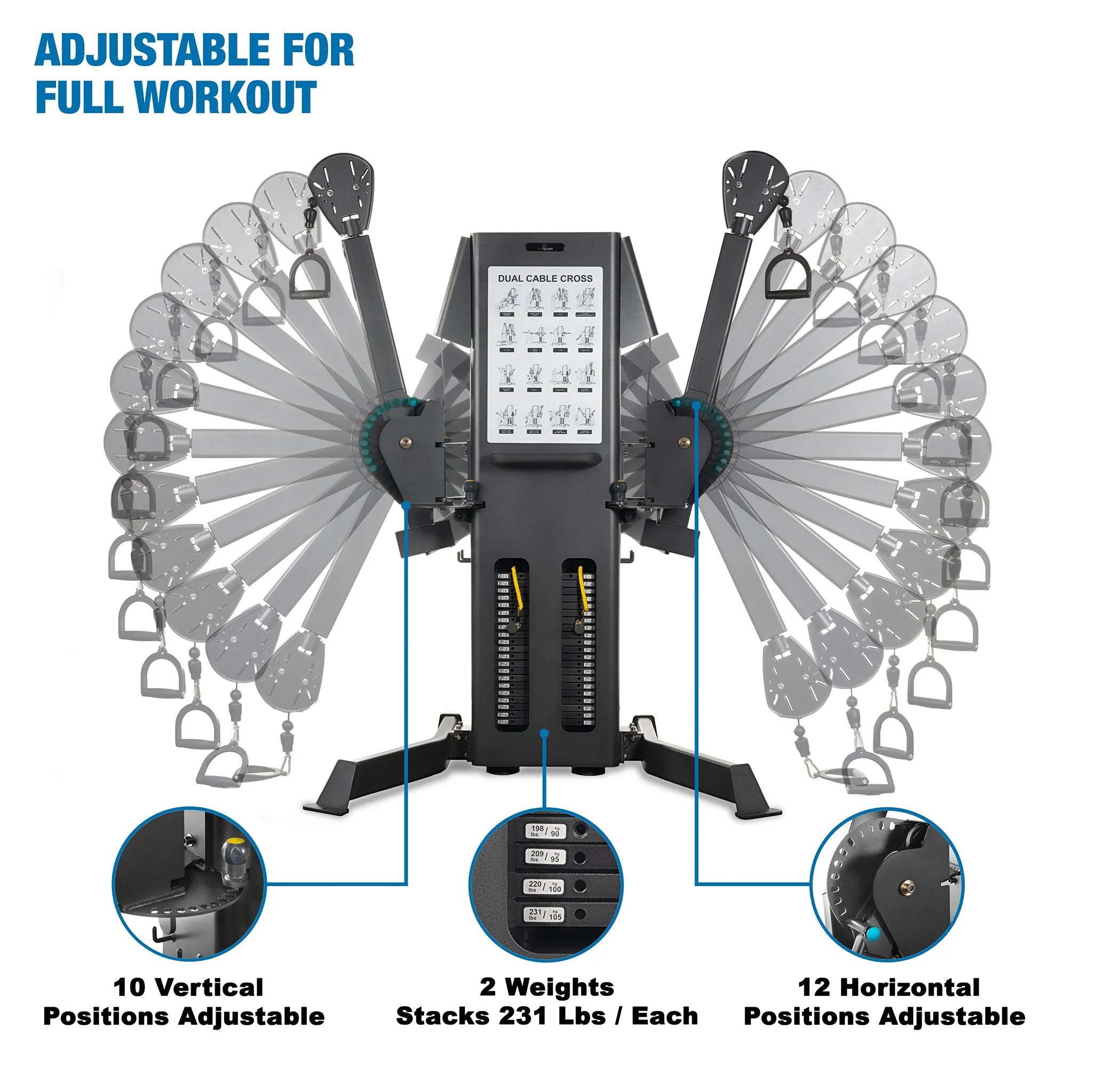 AmStaff Fitness Dual Stack Multi-Functional Trainer