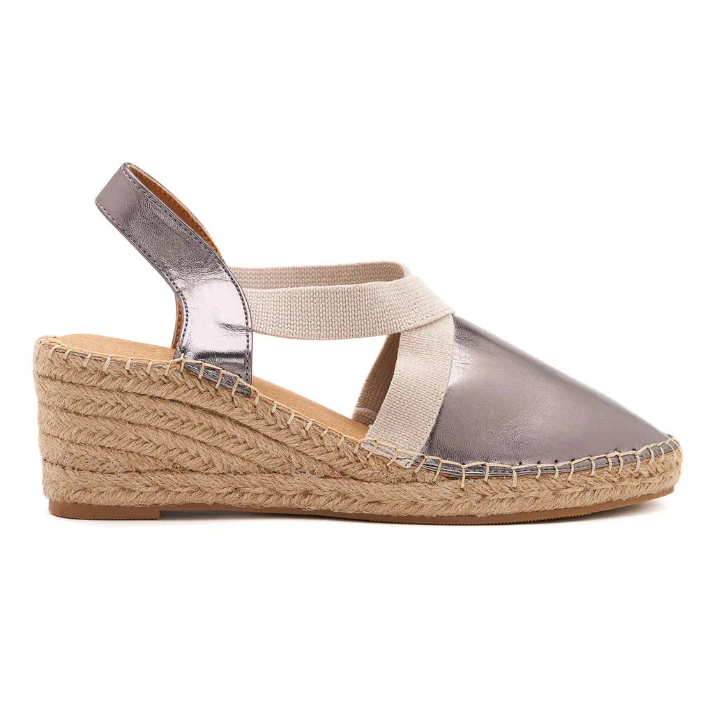 Anya Silver Espadrilles