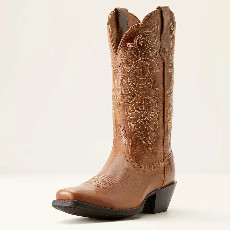 Ariat Ladies Round Up Square Toe Western Boot - Ready Russet - 10053733