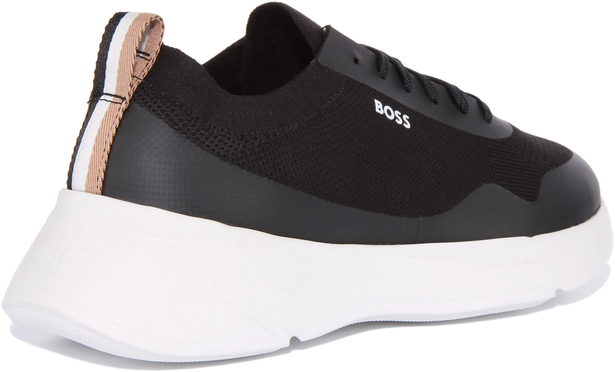 Boss Dean Runner Knit In Black For Men