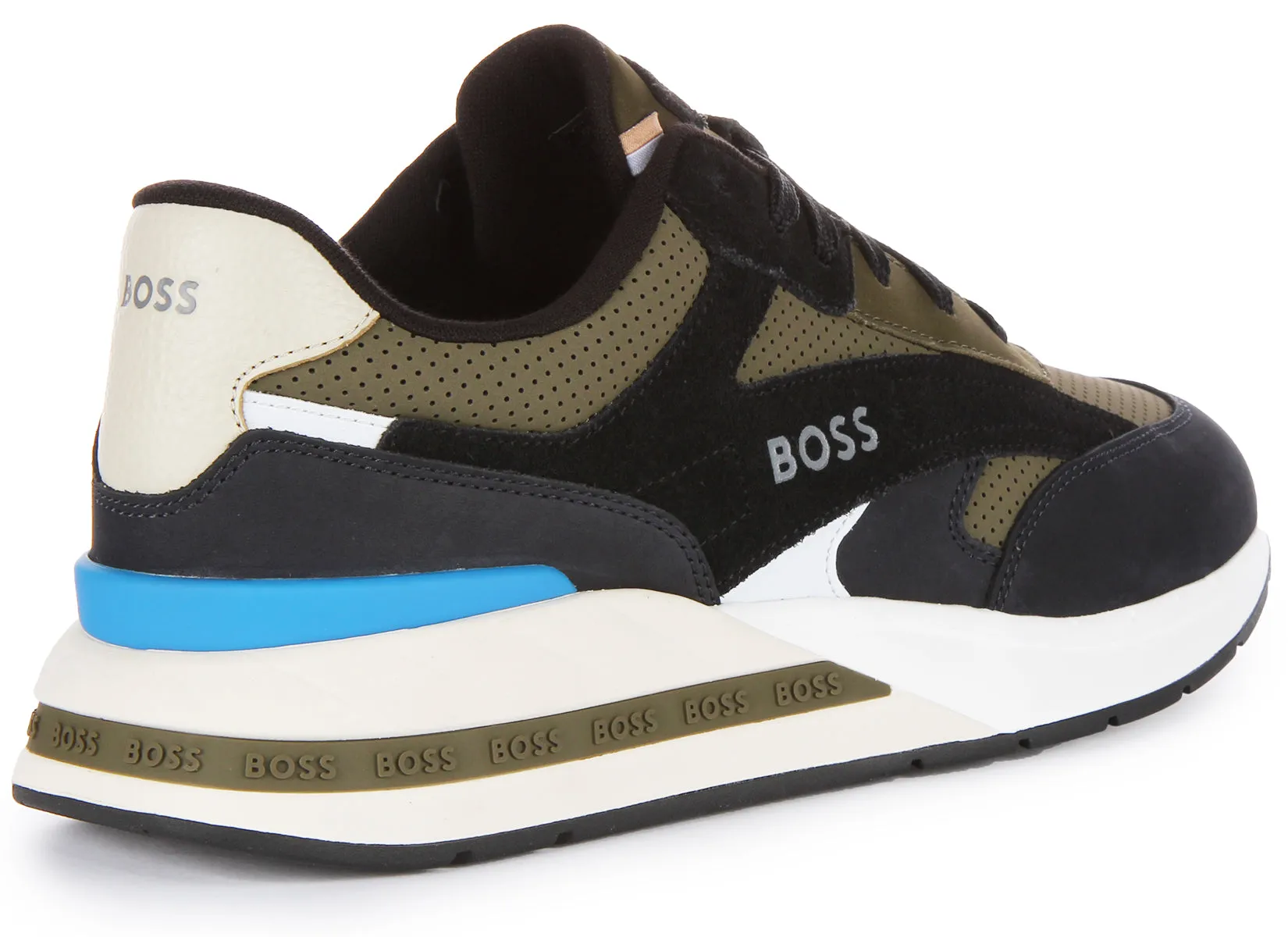 Boss Kurt Runner Nupf In Black Olive For Men