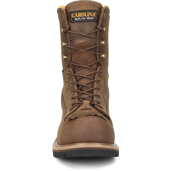 Carolina Men’s DRILLER 8” Comp Toe WP Logger Work Boot - Brown - CA9828