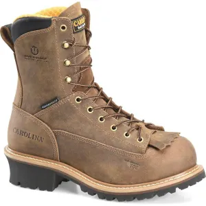 Carolina Men’s DRILLER 8” Comp Toe WP Logger Work Boot - Brown - CA9828