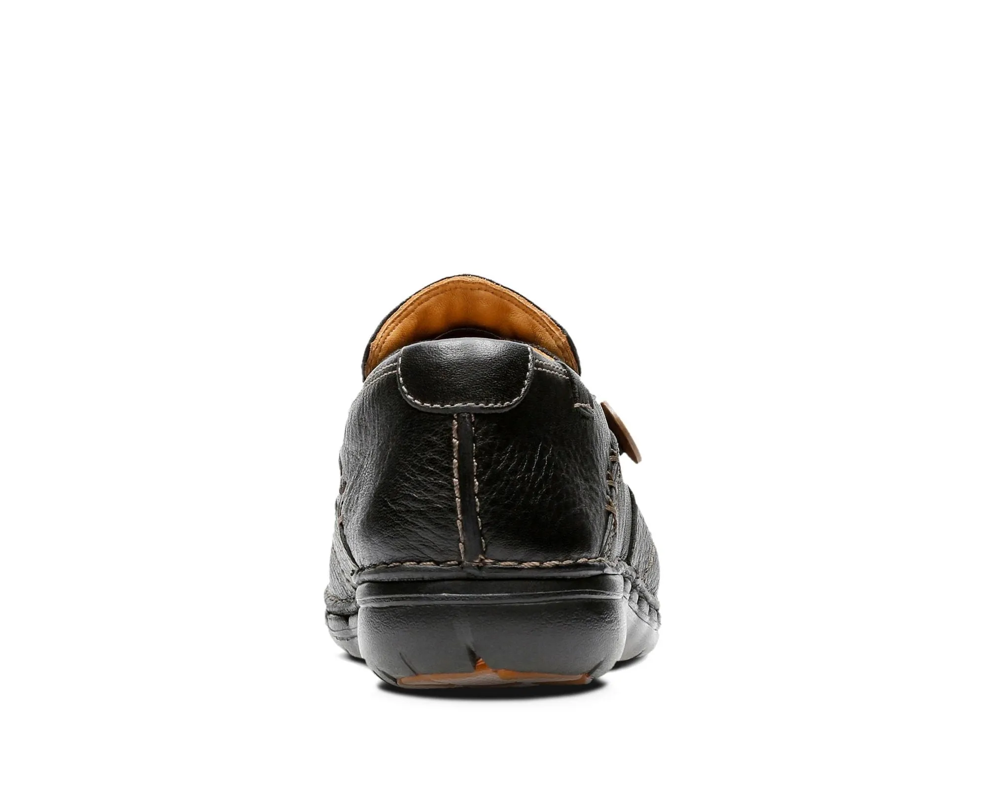 Clarks Un Loop Black Leather Standard Width