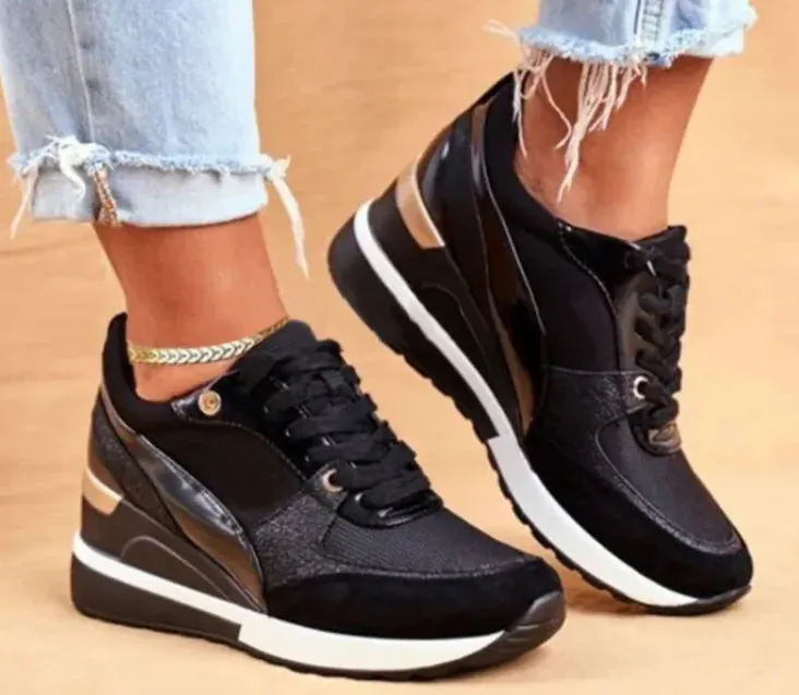 Color Matching  Low Cut Daily Black Breathable Female  Women's Shoes