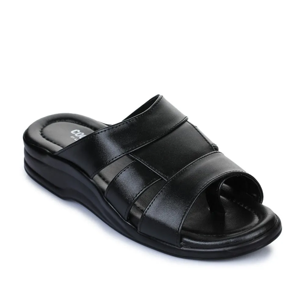 Coolers Casual (Black) Slippers For Men 7123-120 By Liberty