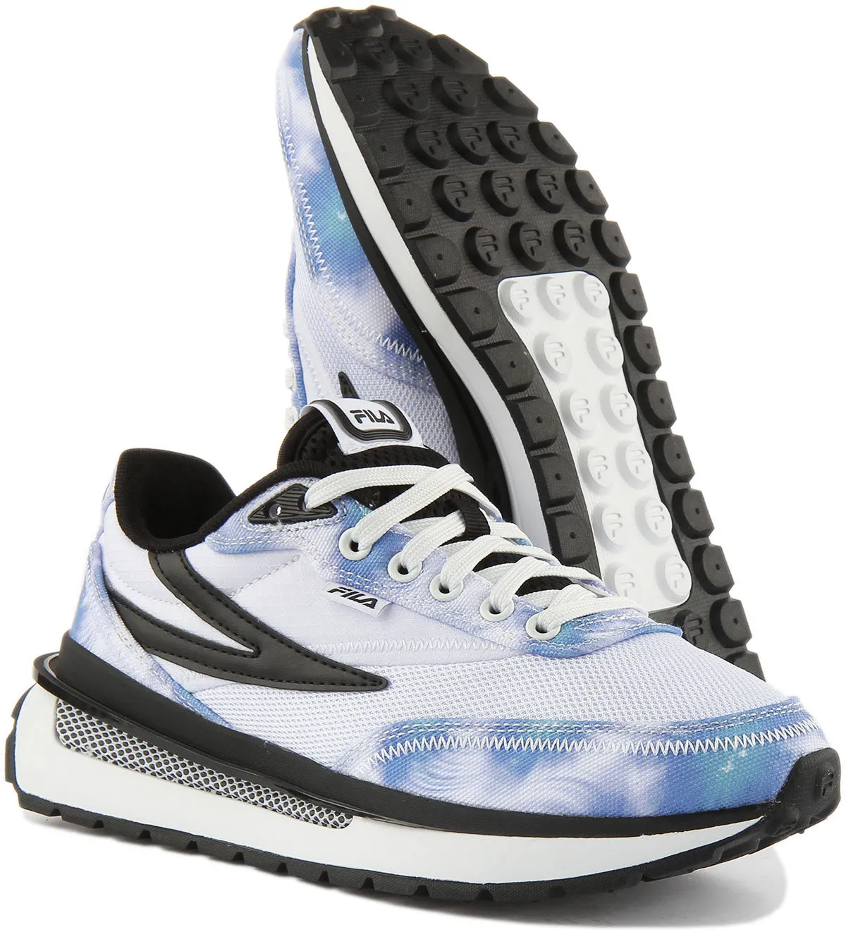 Fila Renno Tie Dye In White Blue For Women