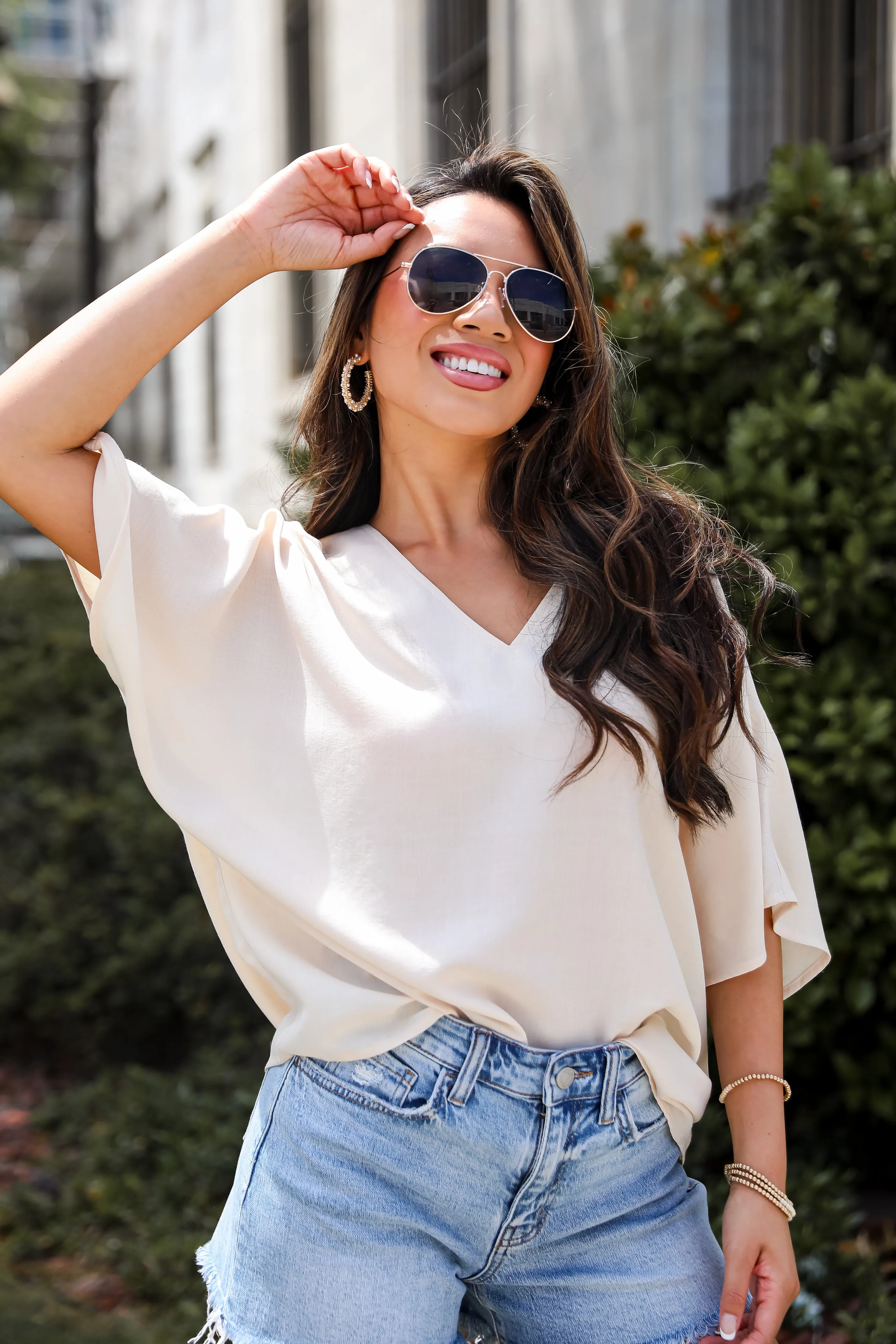 FINAL SALE - Inspiring Cuteness Oversized Blouse