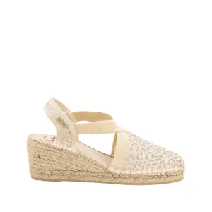 Floral Cotton Blend Wedges For Women - Terra-IK