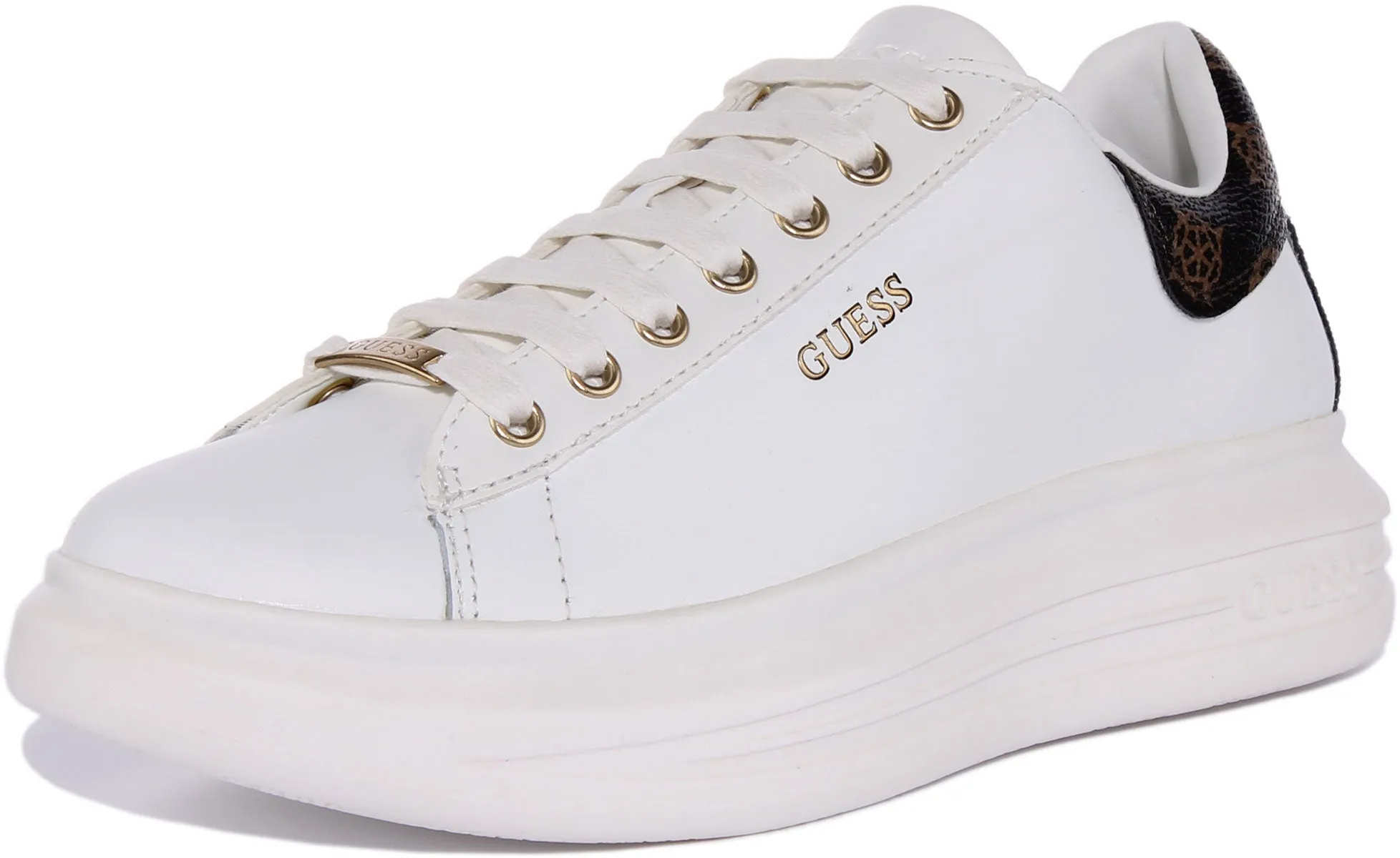 Guess Vibo In White 4G Brown For Women