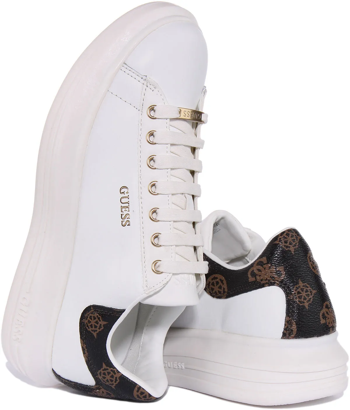 Guess Vibo In White 4G Brown For Women