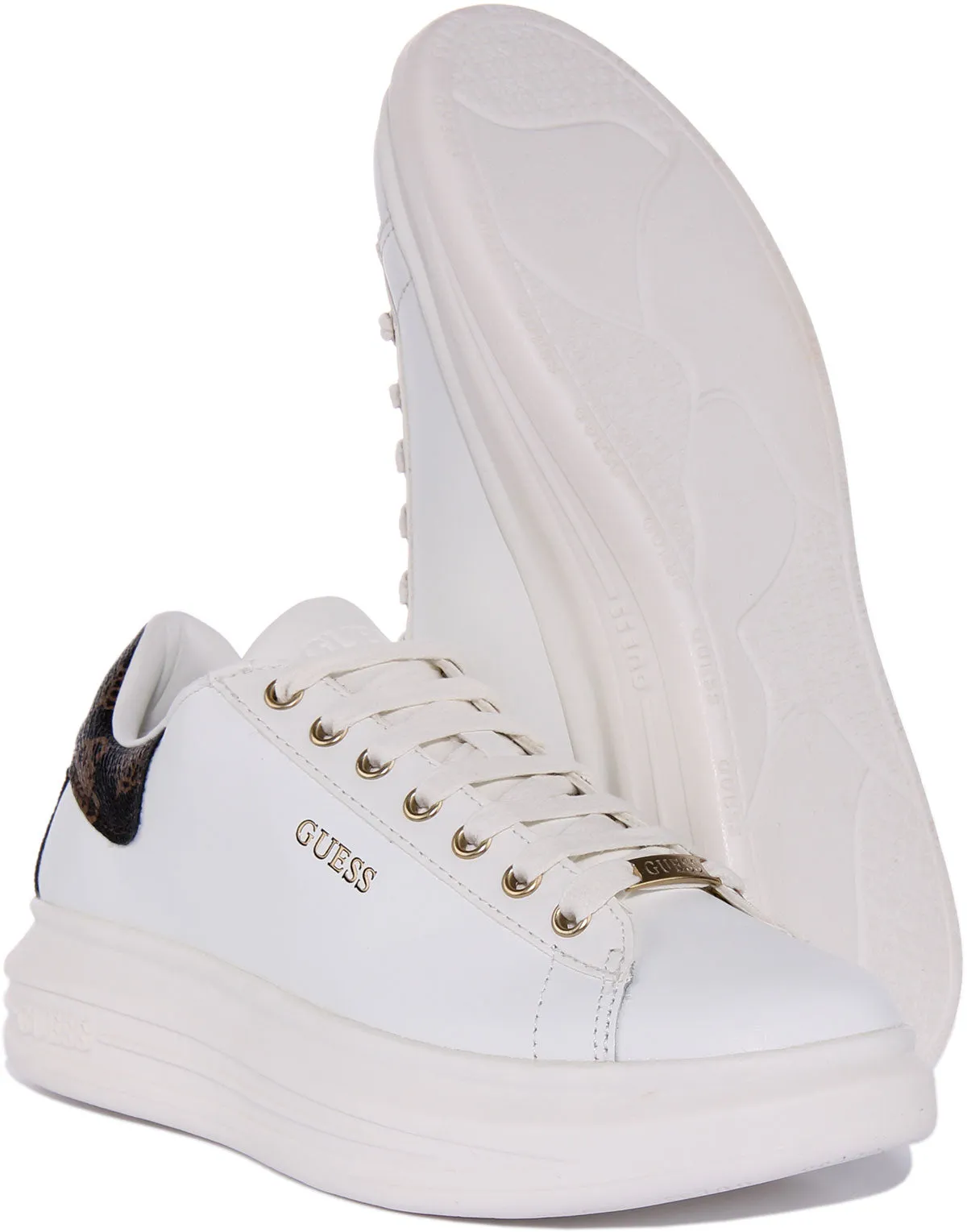 Guess Vibo In White 4G Brown For Women