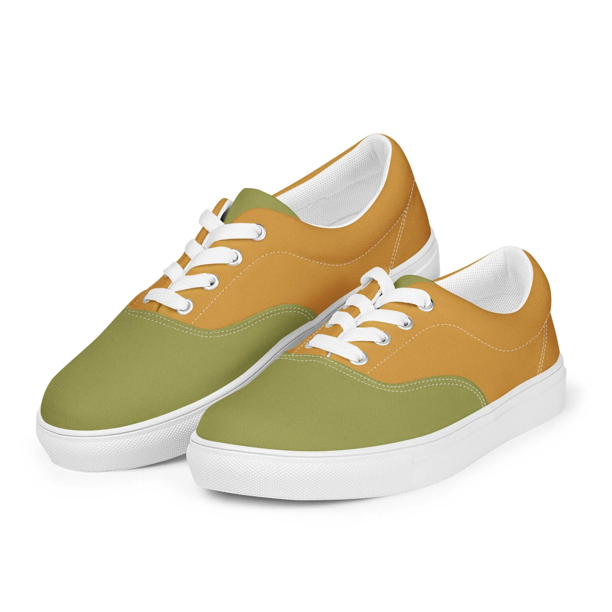 Jana Color Block Lace Up Canvas Sneakers