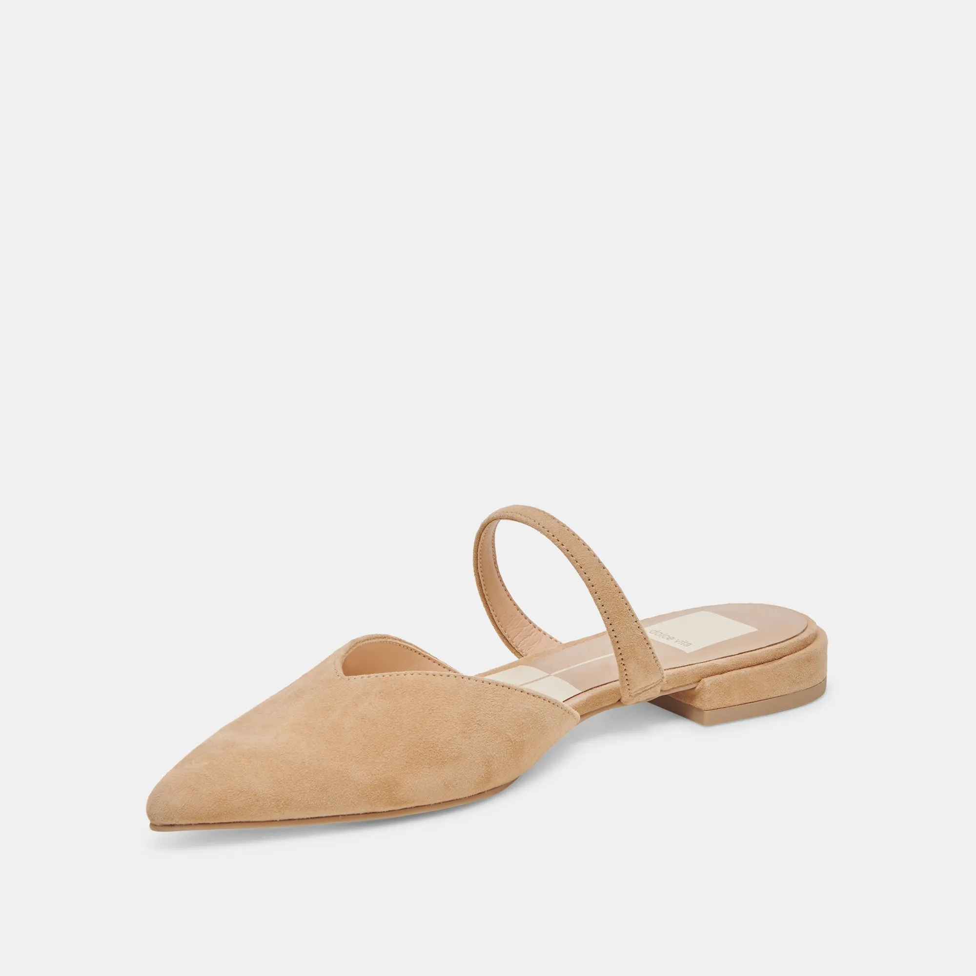 KANIKA WIDE FLATS TAN SUEDE