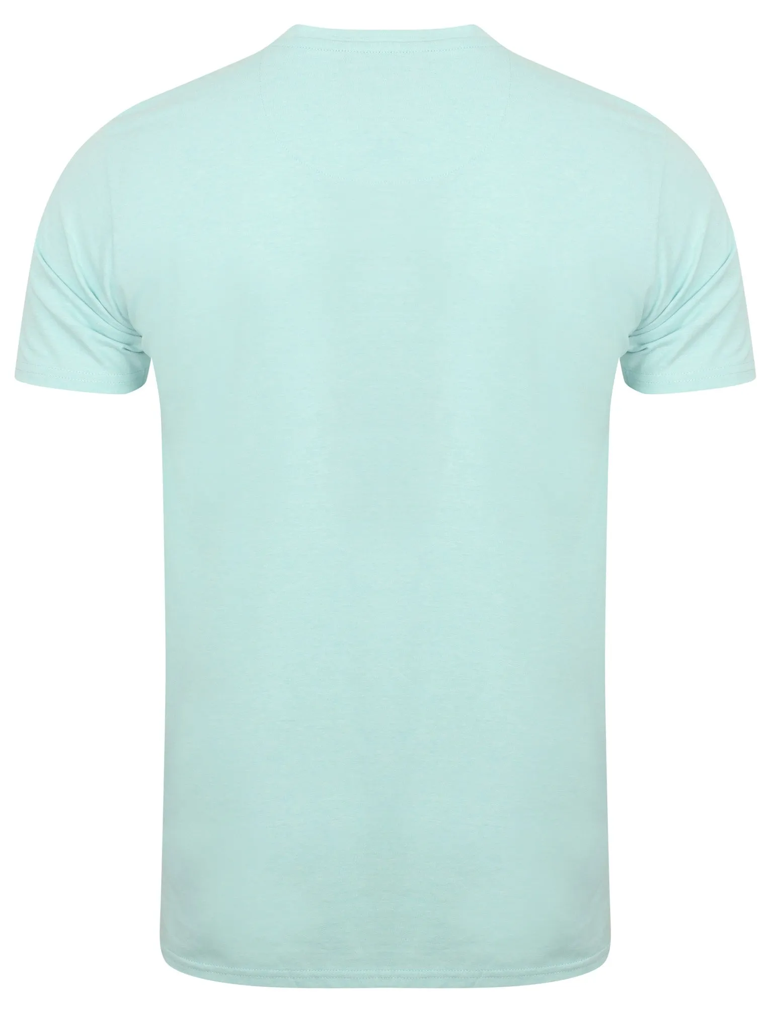 Keppel Cotton Crew Neck T-Shirt In Pastel Turquoise Marl - Le Shark