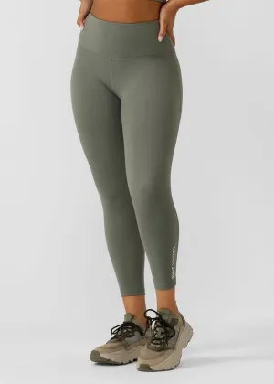 Lorna Jane Lotus No Chafe Ankle Biter Leggings - Dark Matcha