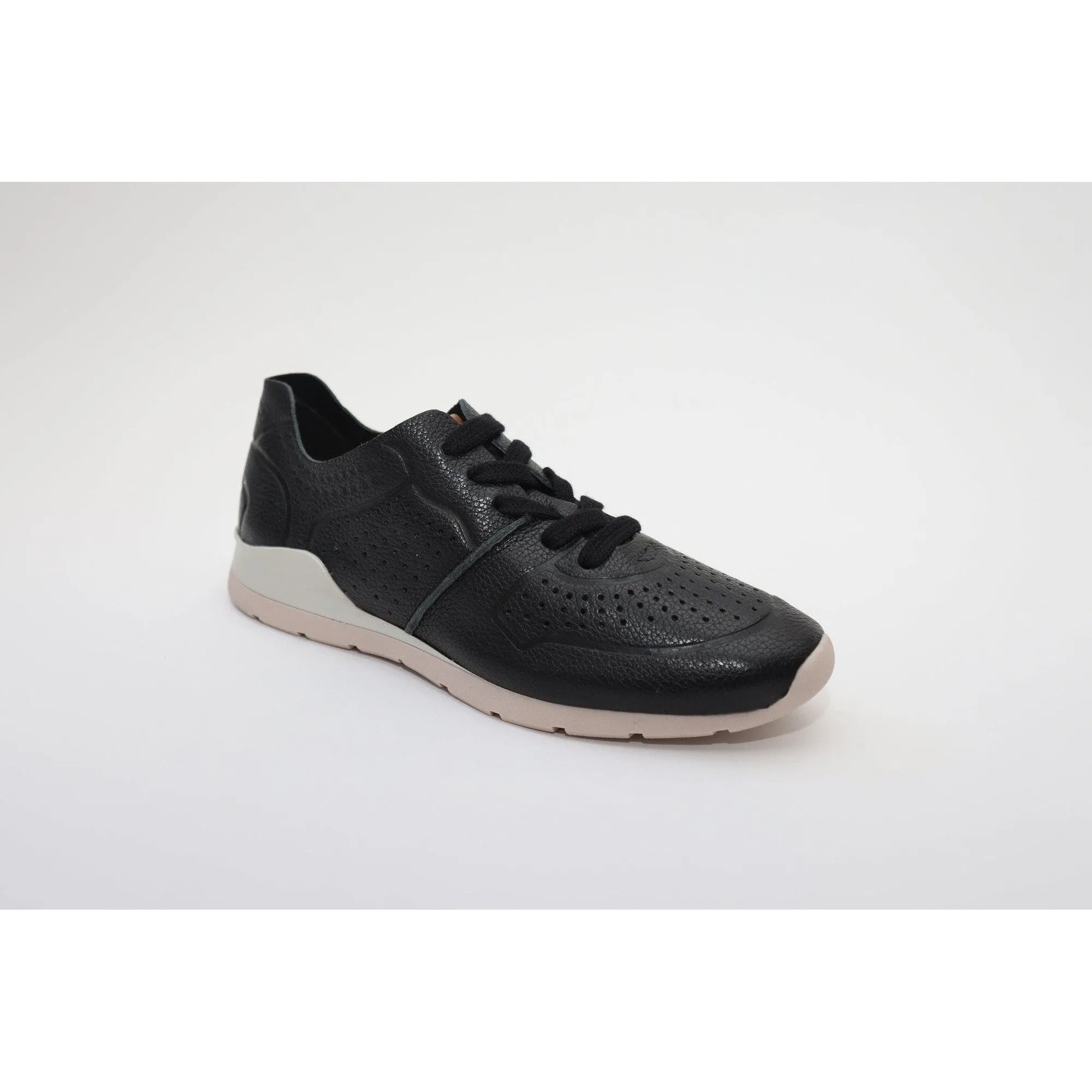 Maria Lya 277301 Ladies Black Leather Trainers