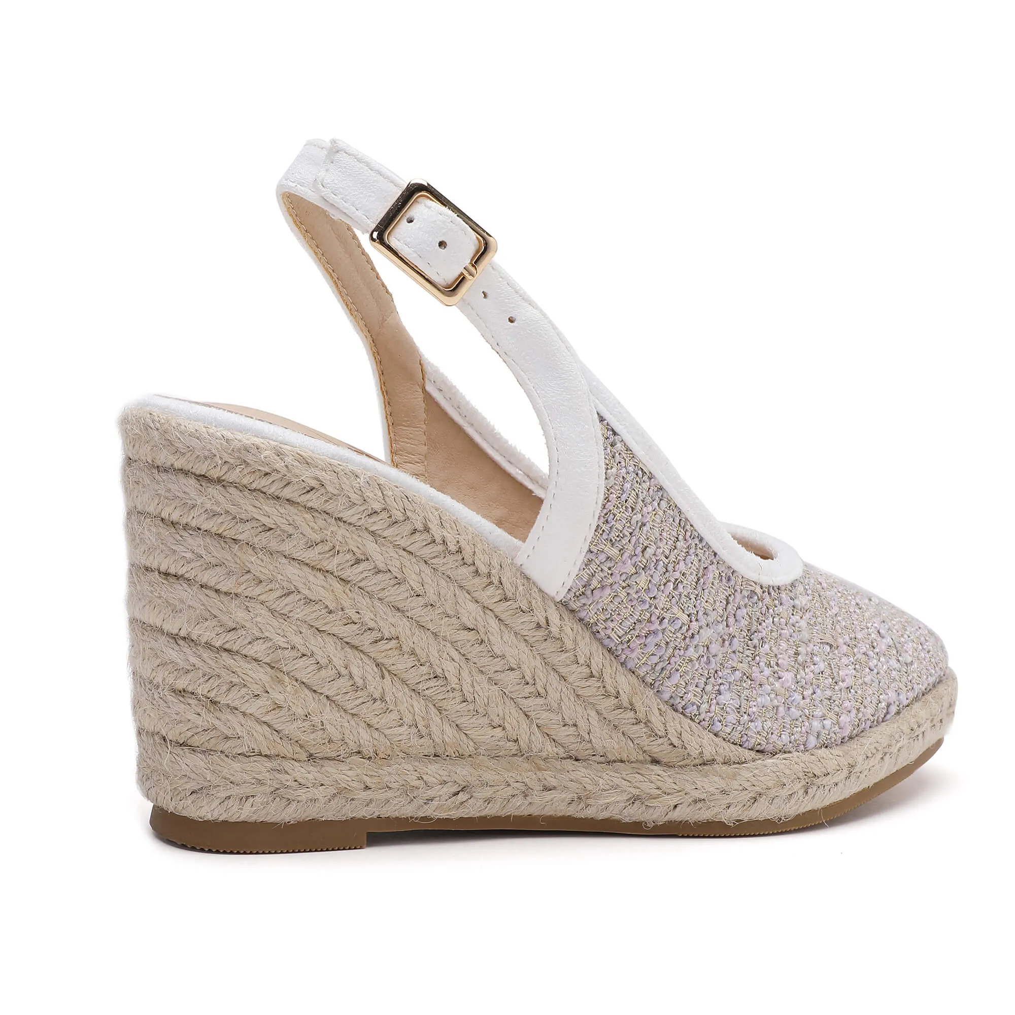 Marilyn White & Purple Espadrille