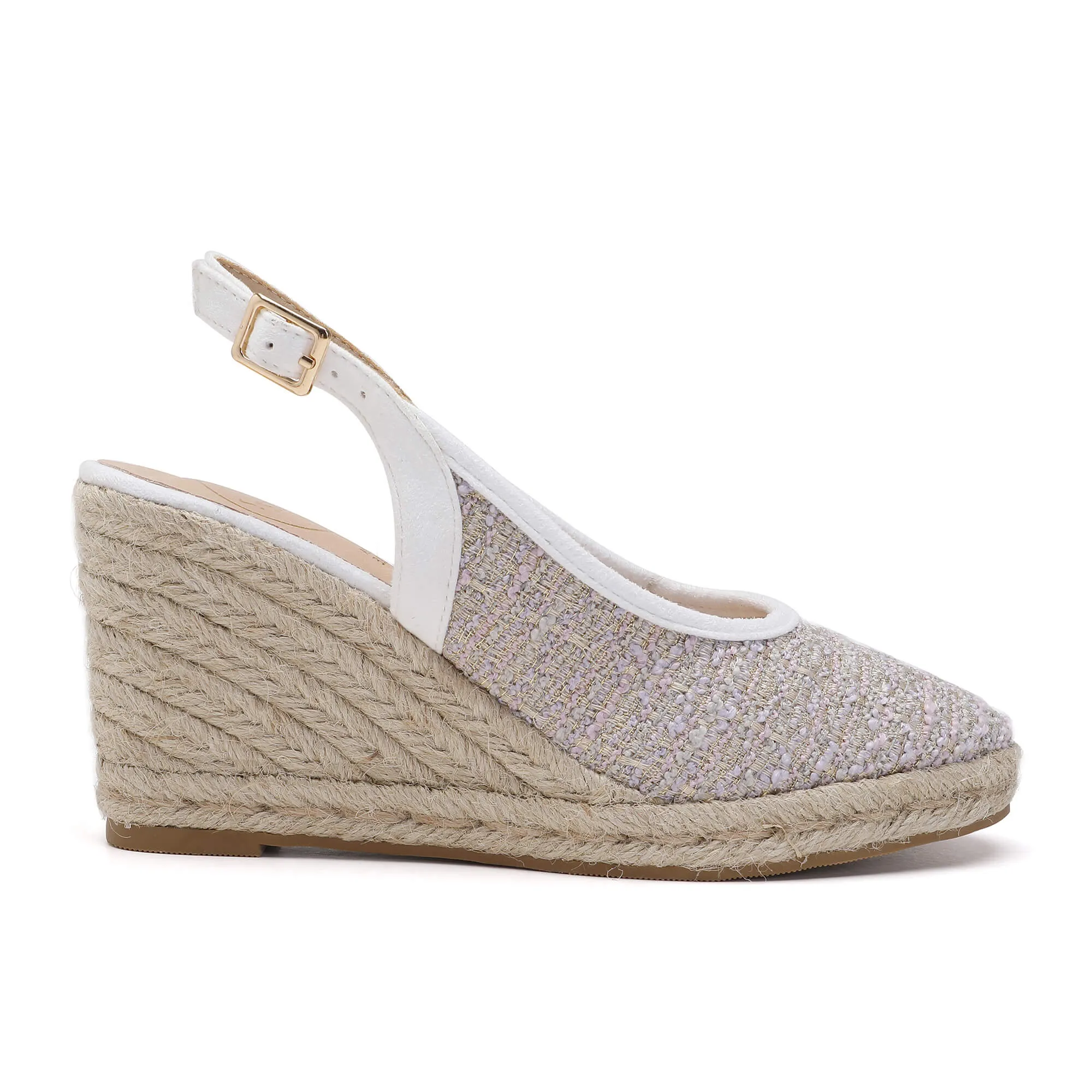 Marilyn White & Purple Espadrille