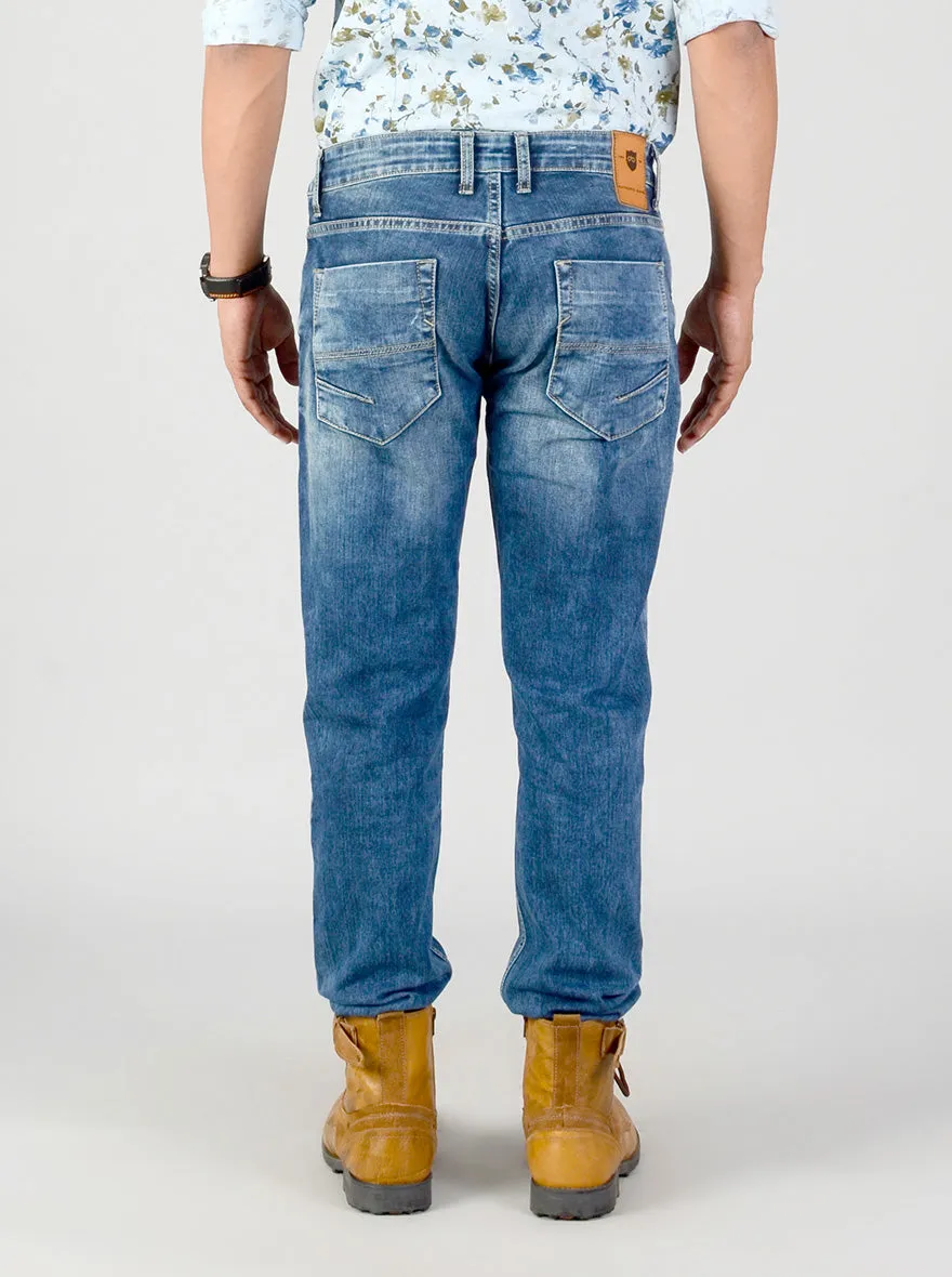 Marine Blue Washed Slim Fit Jeans | JadeBlue