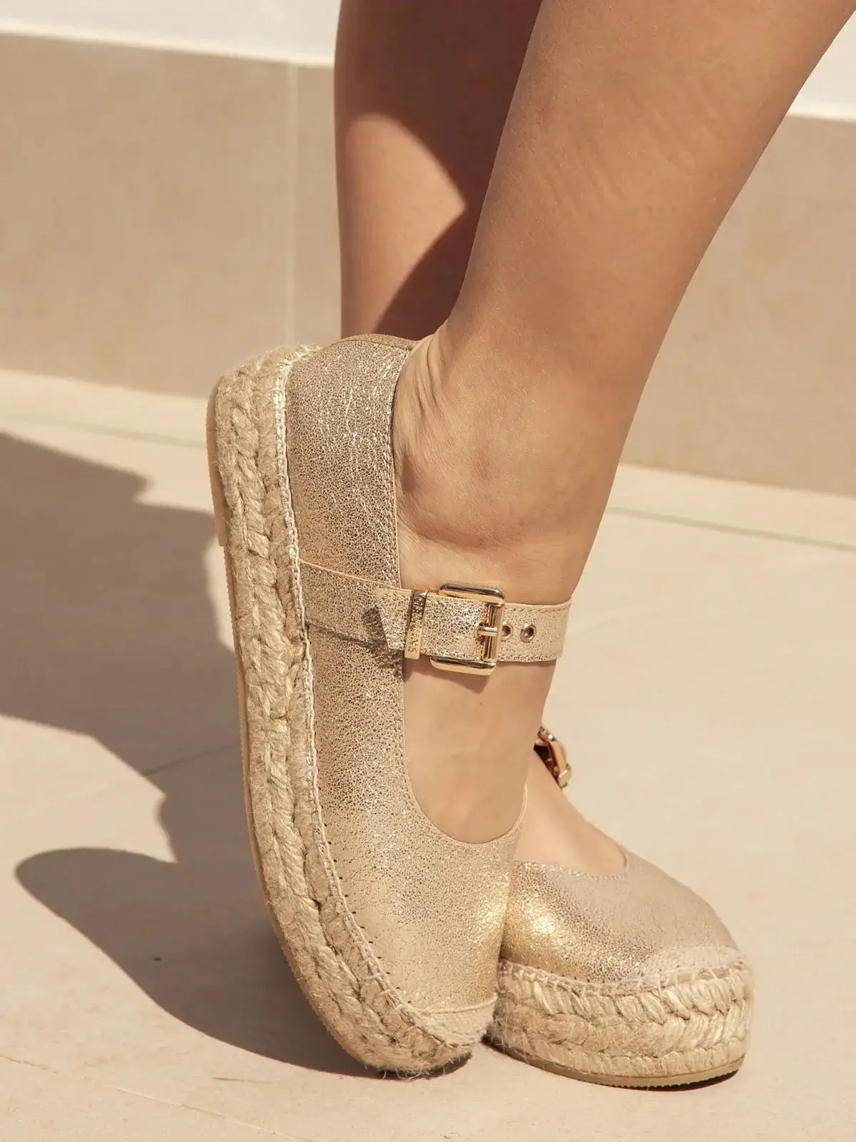 Marza Light Gold Espadrille