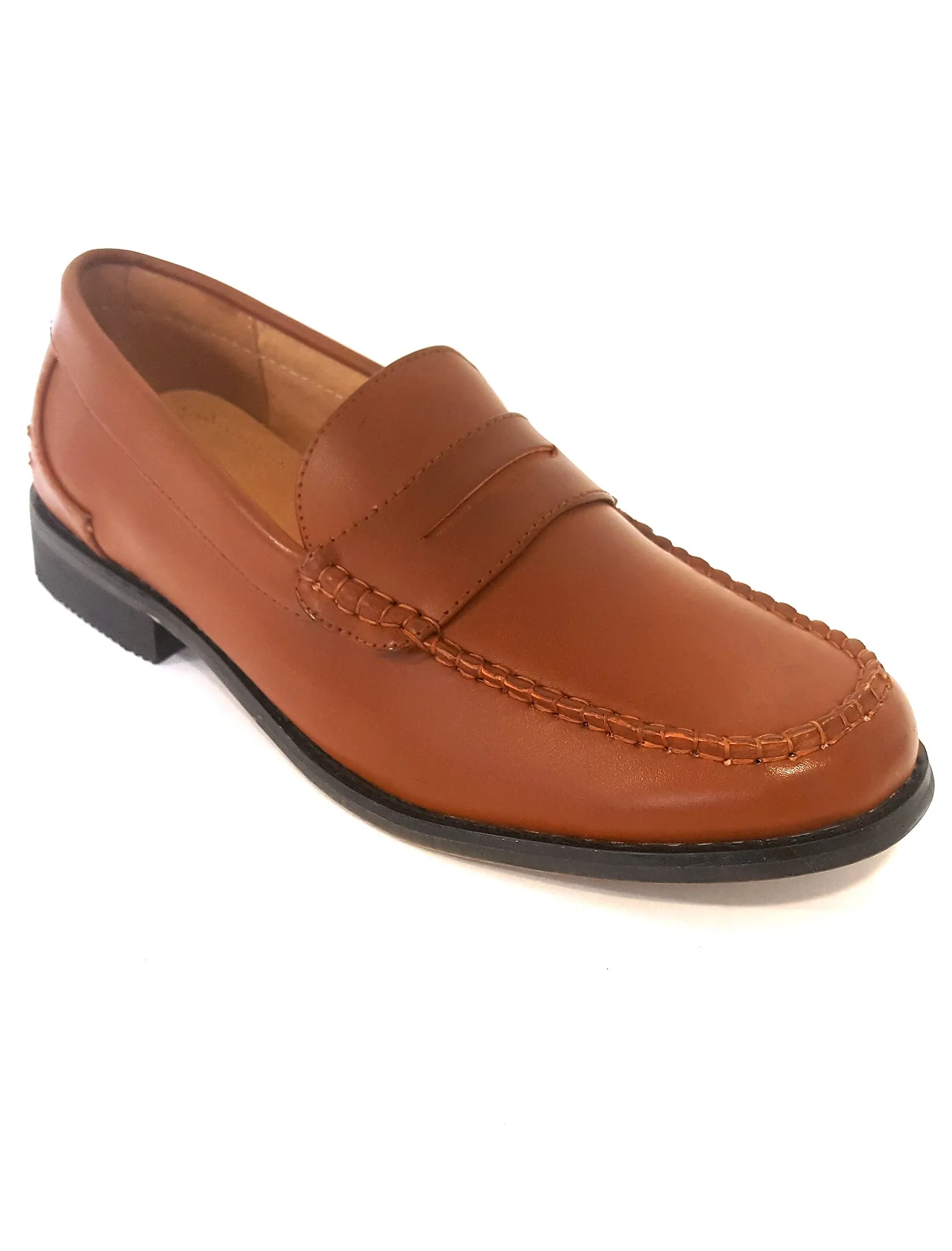 Mens Brice Penny Loafers in Mid Tan