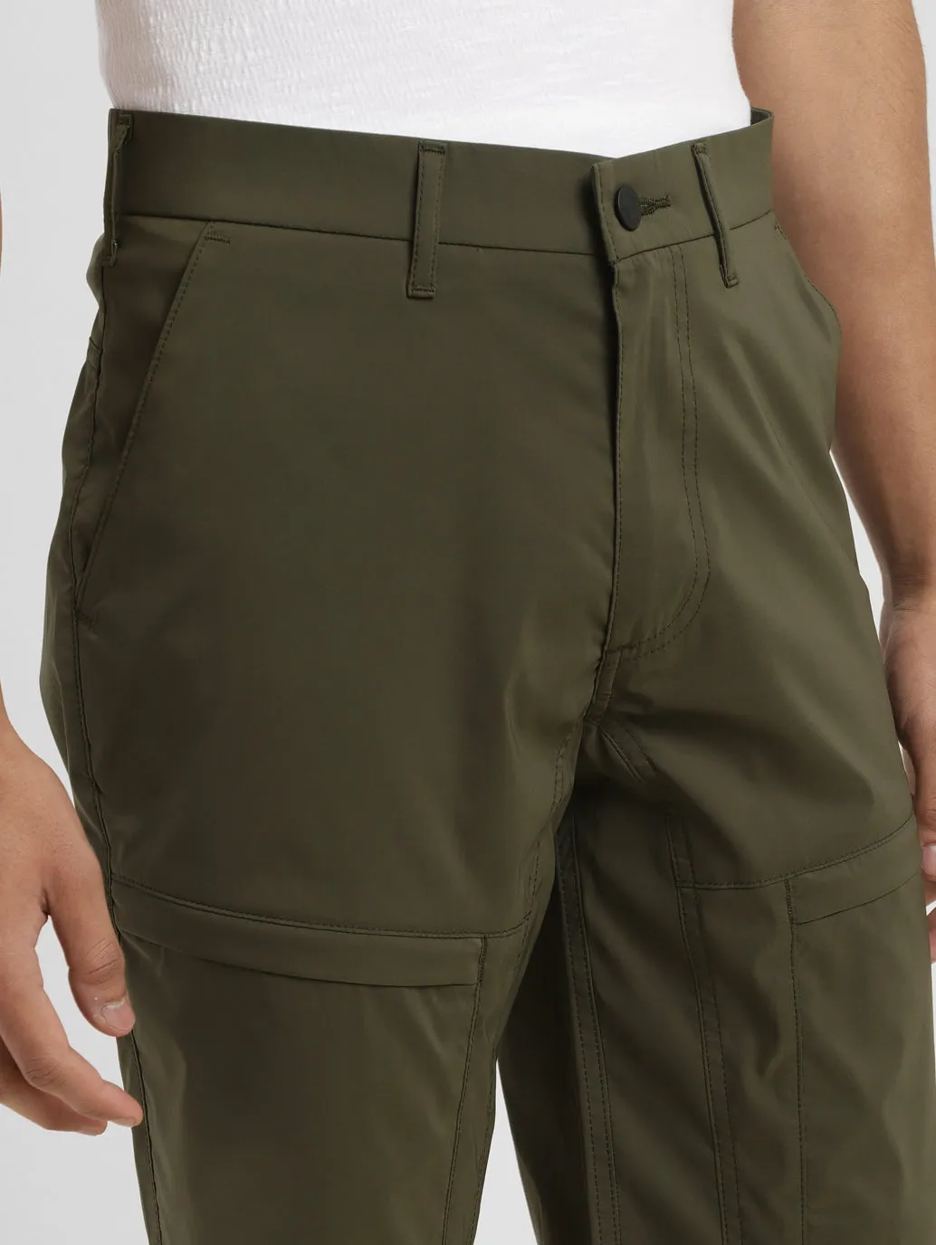 Men's Olive Regular Fit Shorts