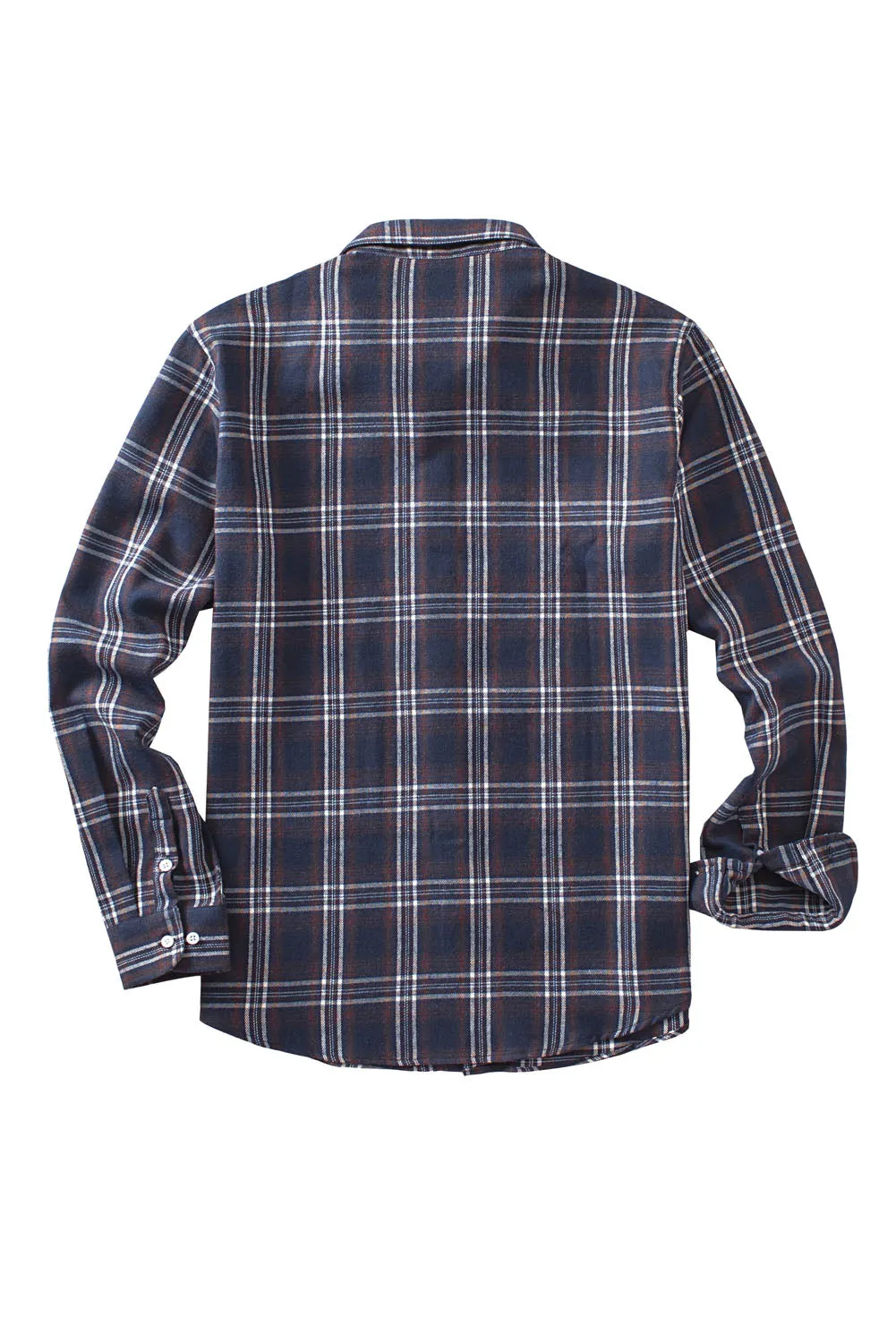 Men's Plaid Print Button Up Long Sleeve Shirt