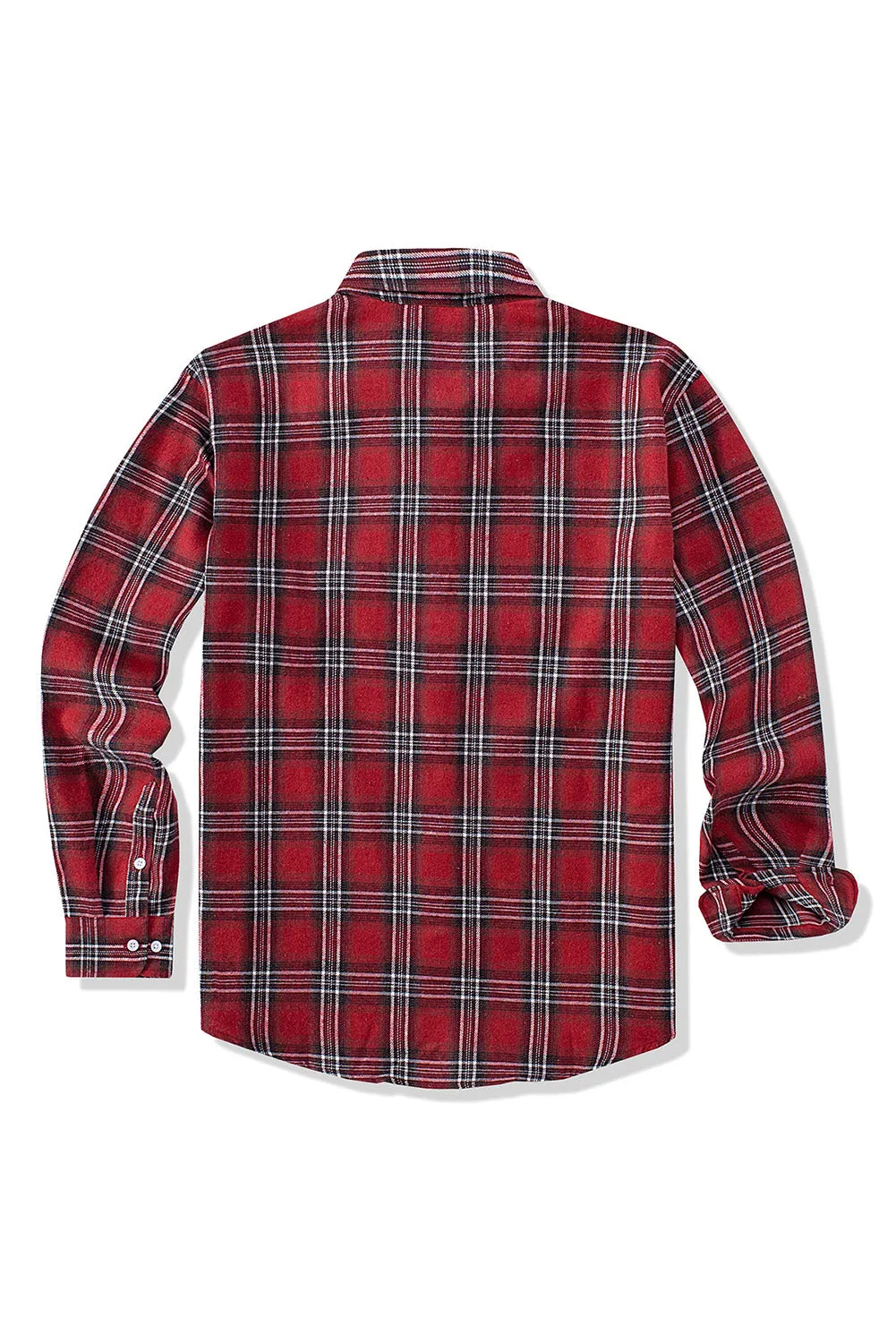 Men's Plaid Print Button Up Long Sleeve Shirt