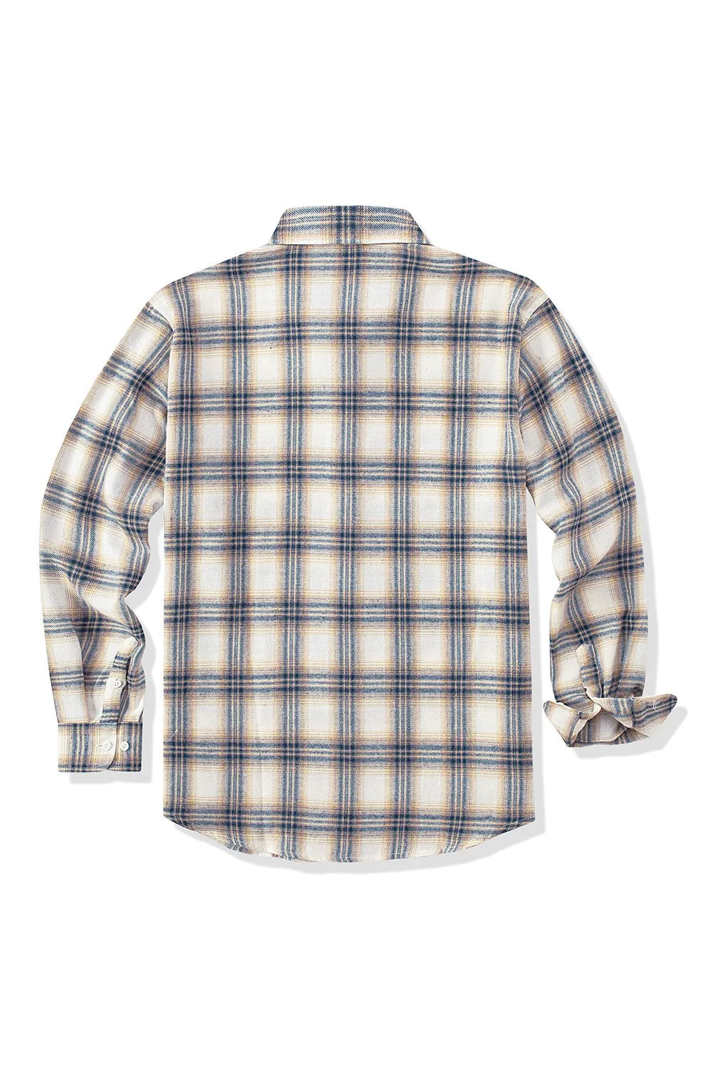 Men's Plaid Print Button Up Long Sleeve Shirt