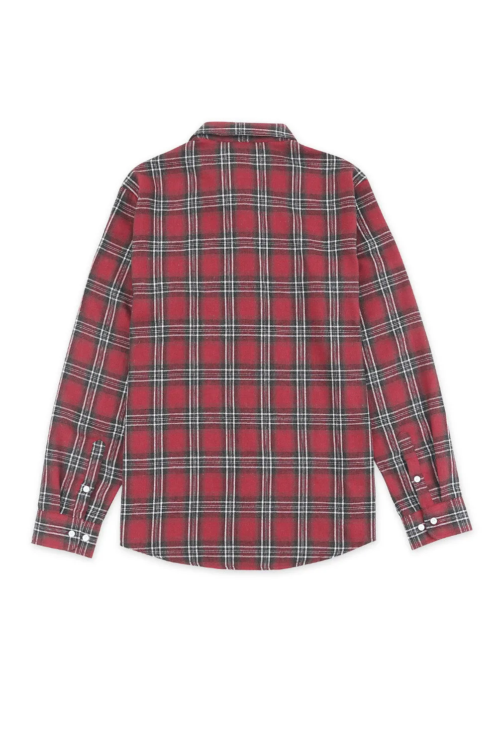 Men's Plaid Print Button Up Long Sleeve Shirt