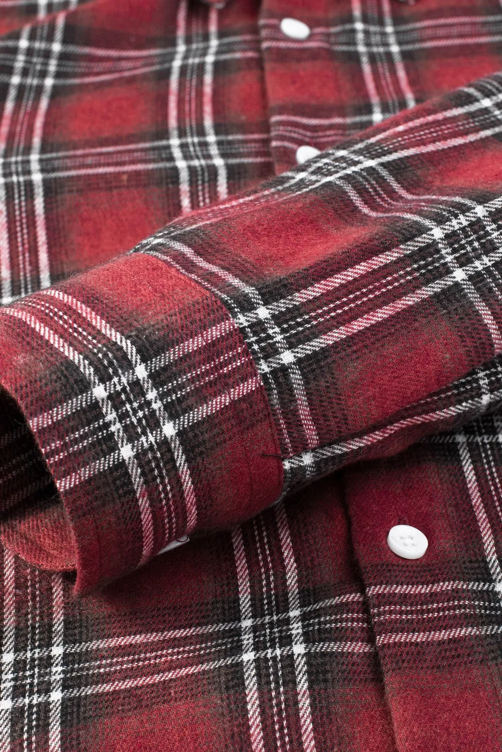 Men's Plaid Print Button Up Long Sleeve Shirt