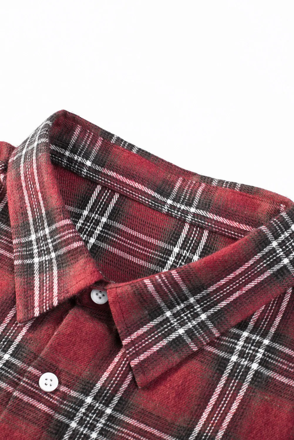 Men's Plaid Print Button Up Long Sleeve Shirt