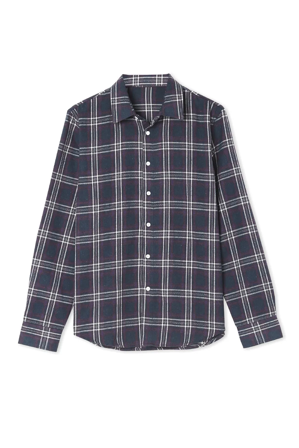 Men's Plaid Print Button Up Long Sleeve Shirt