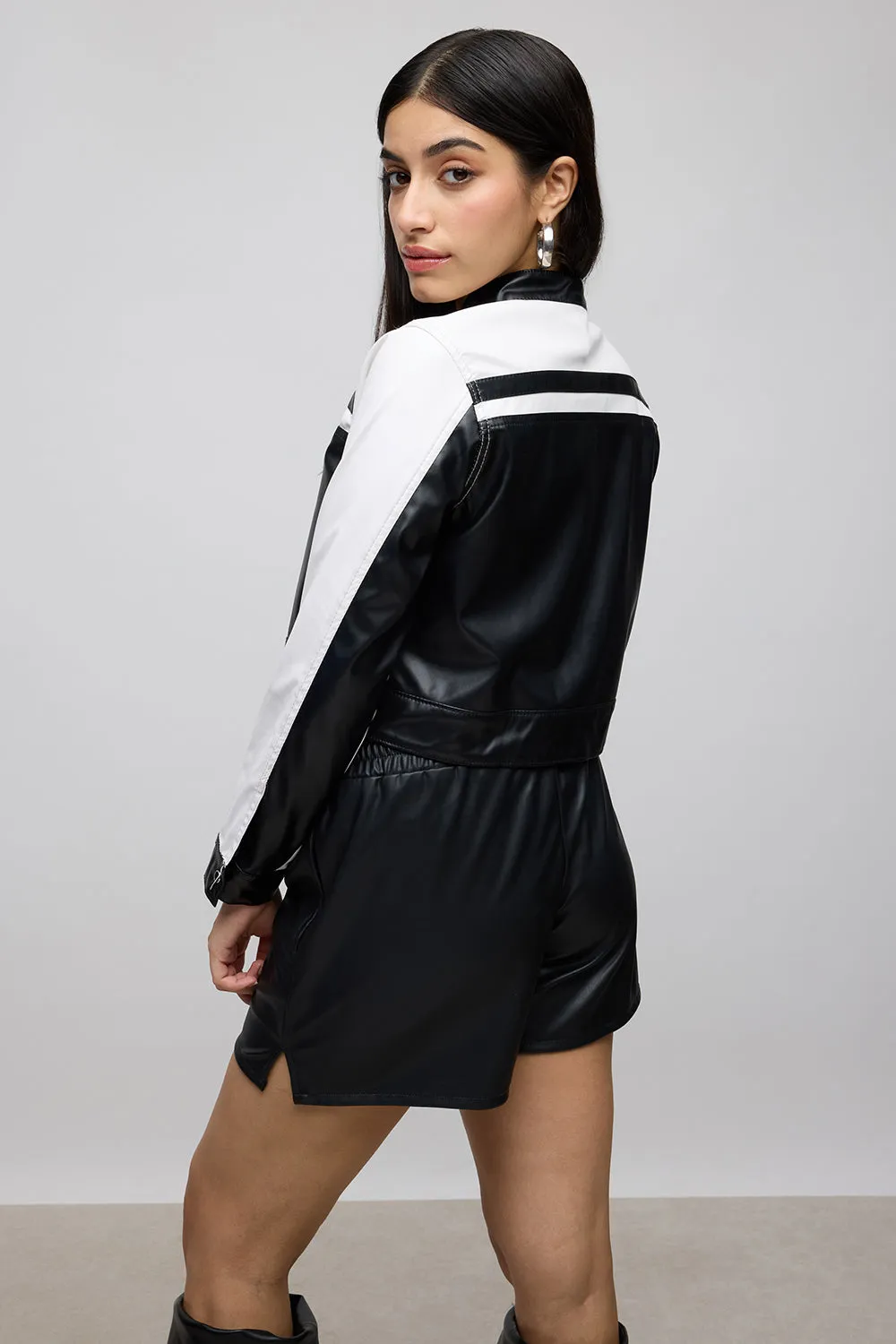 Monochrome Leather Jacket