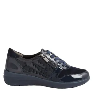 NEWTON W - NAVY-MIX LEATHER