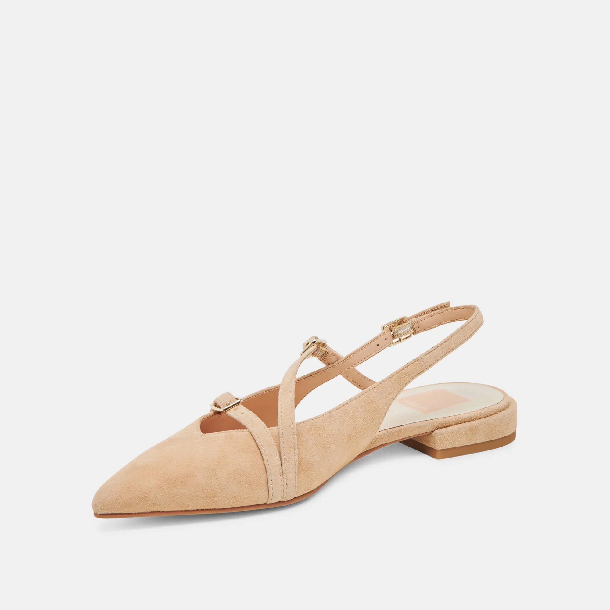 PAMLA FLATS TAN SUEDE