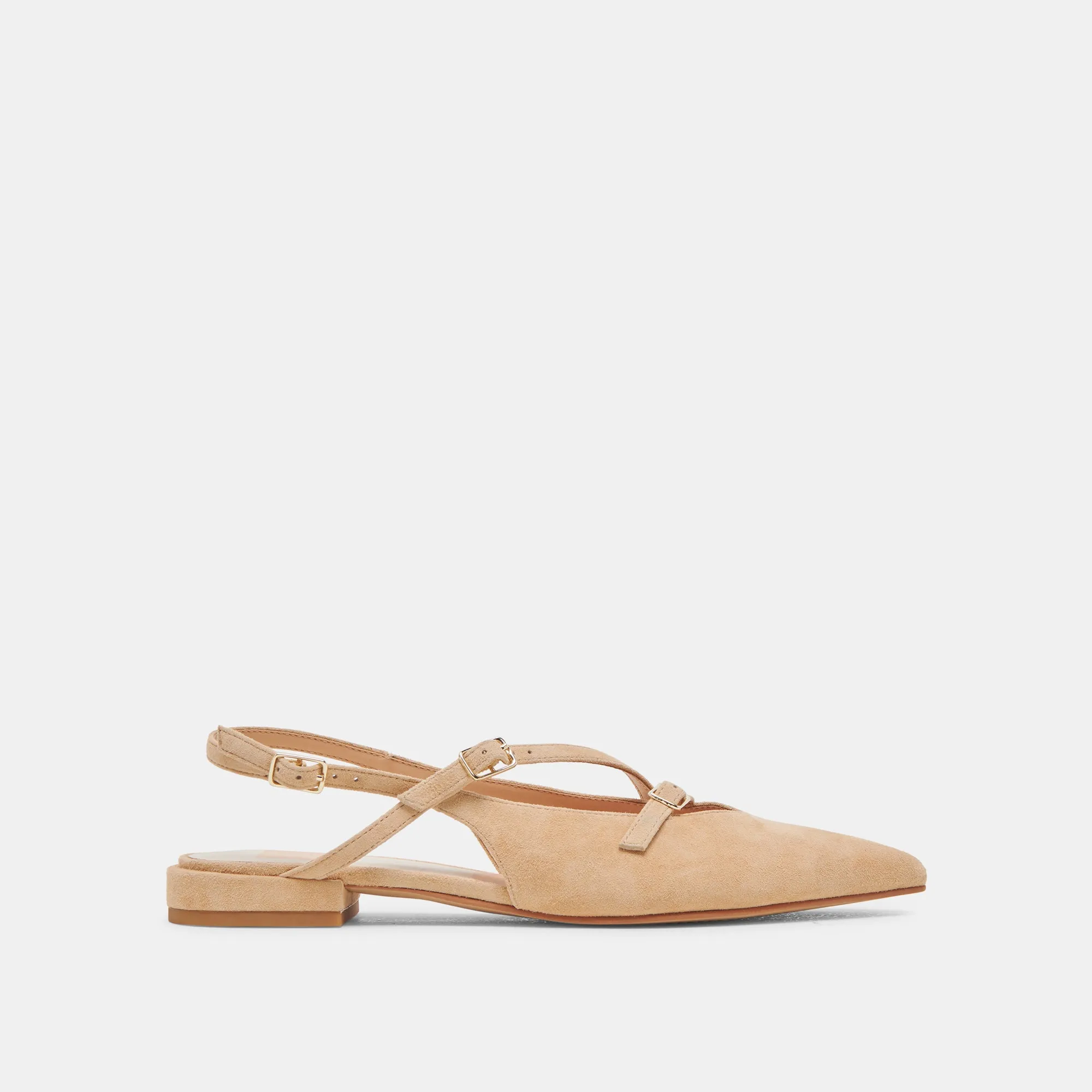 PAMLA FLATS TAN SUEDE