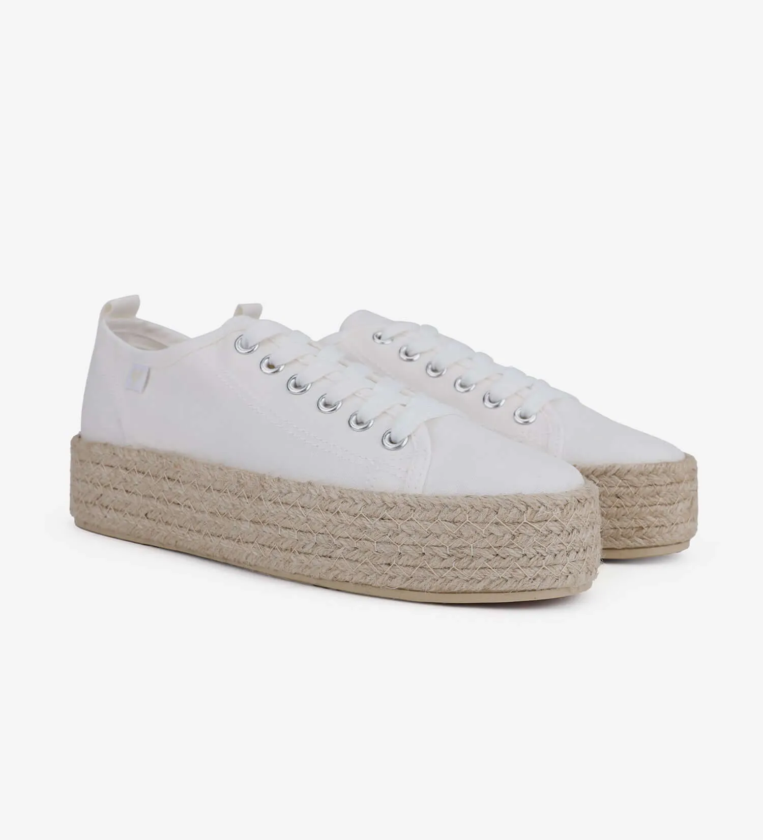 Pitas lace-up 4cm platform espadrille sneakers