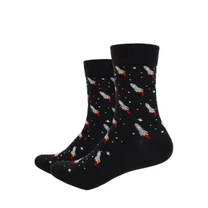 Small Rockets Printed Crew Length Socks