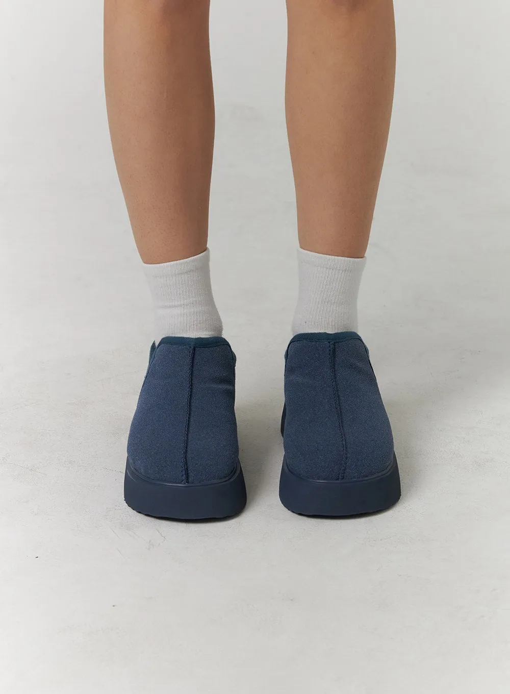 Suede Platform Loafers CD318