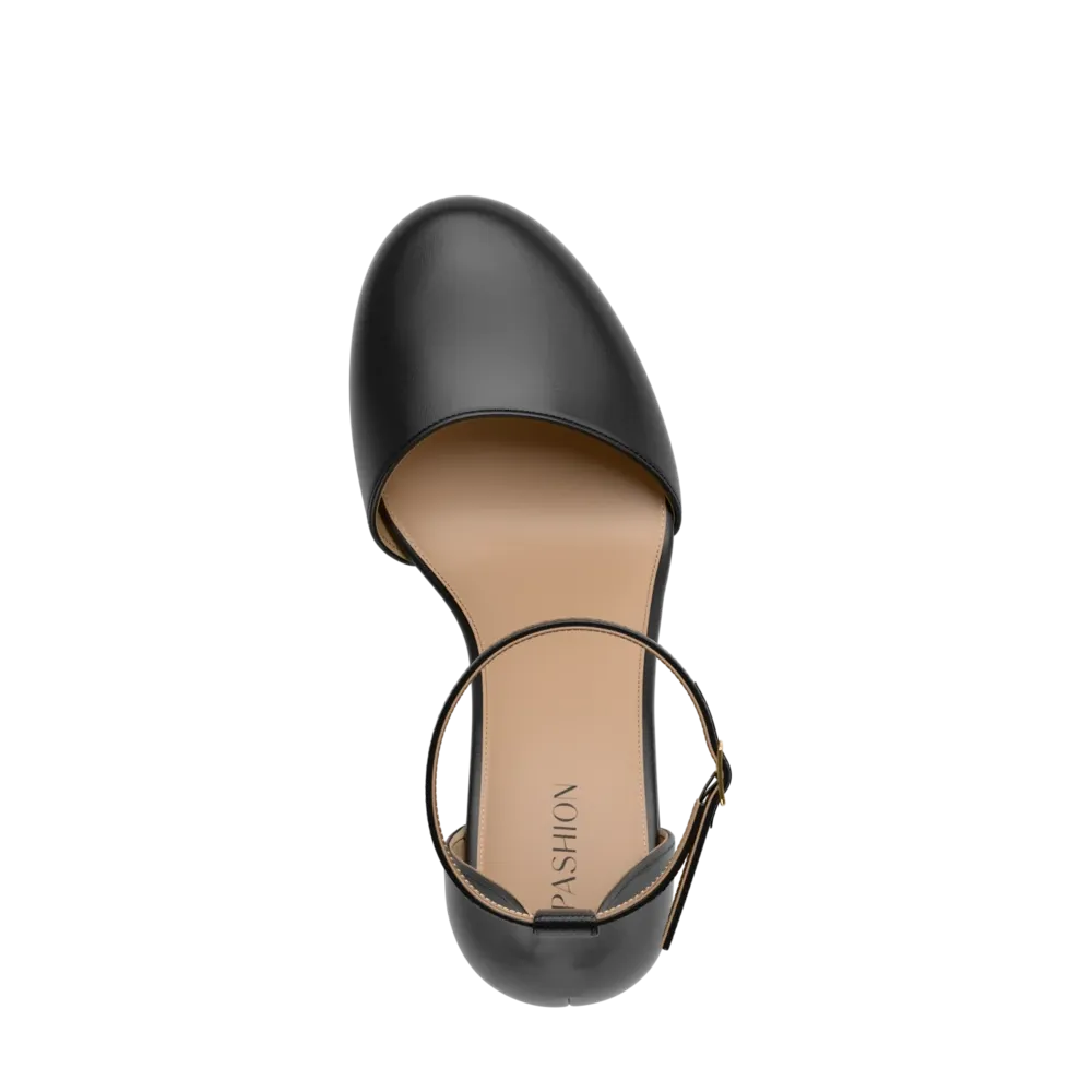 The Jocelyn - Coal Satin Flat