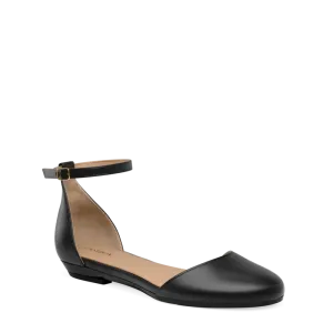 The Jocelyn - Coal Satin Flat