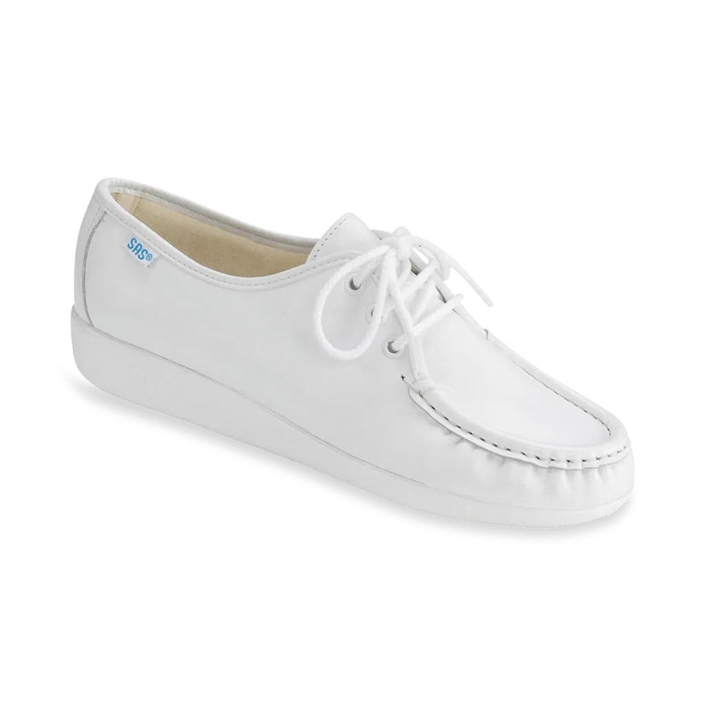 WHITE - SAS Siesta - Lace Up Loafer at Brandy's Shoes Made in USA