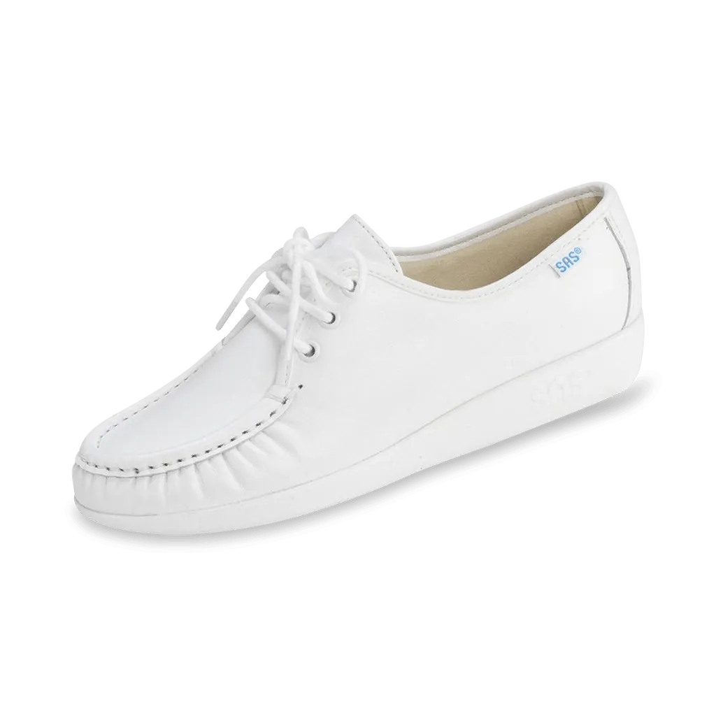 WHITE - SAS Siesta - Lace Up Loafer at Brandy's Shoes Made in USA