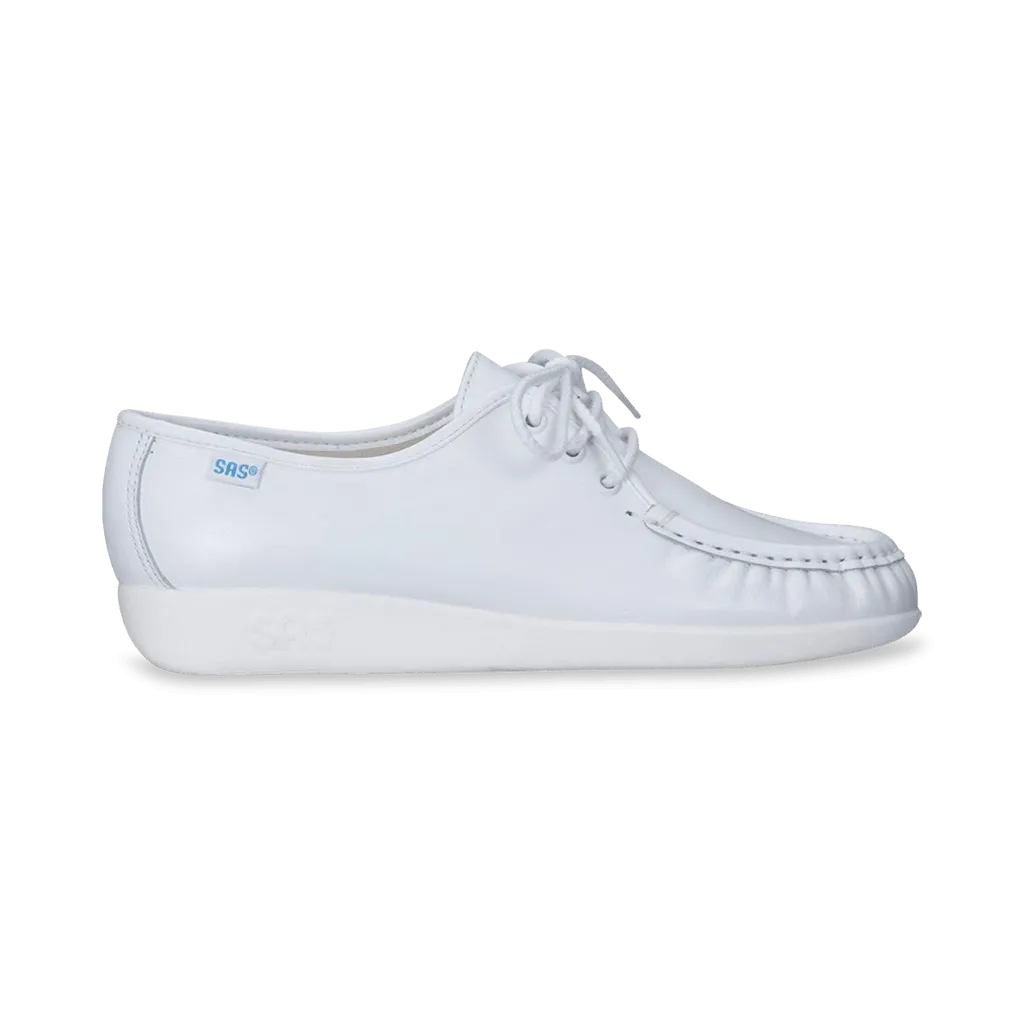 WHITE - SAS Siesta - Lace Up Loafer at Brandy's Shoes Made in USA