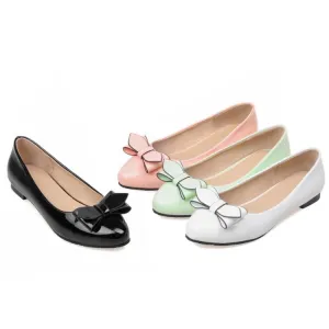 Women's Bowtie Pumps Flats Shoes