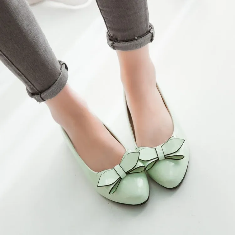 Women's Bowtie Pumps Flats Shoes