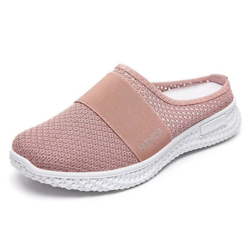 Women's Cloth Summer Breathable Half Pumps Slippers